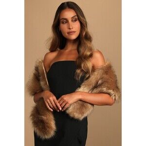 Lulus Always Posh Brown Faux Fur Stole - One Size